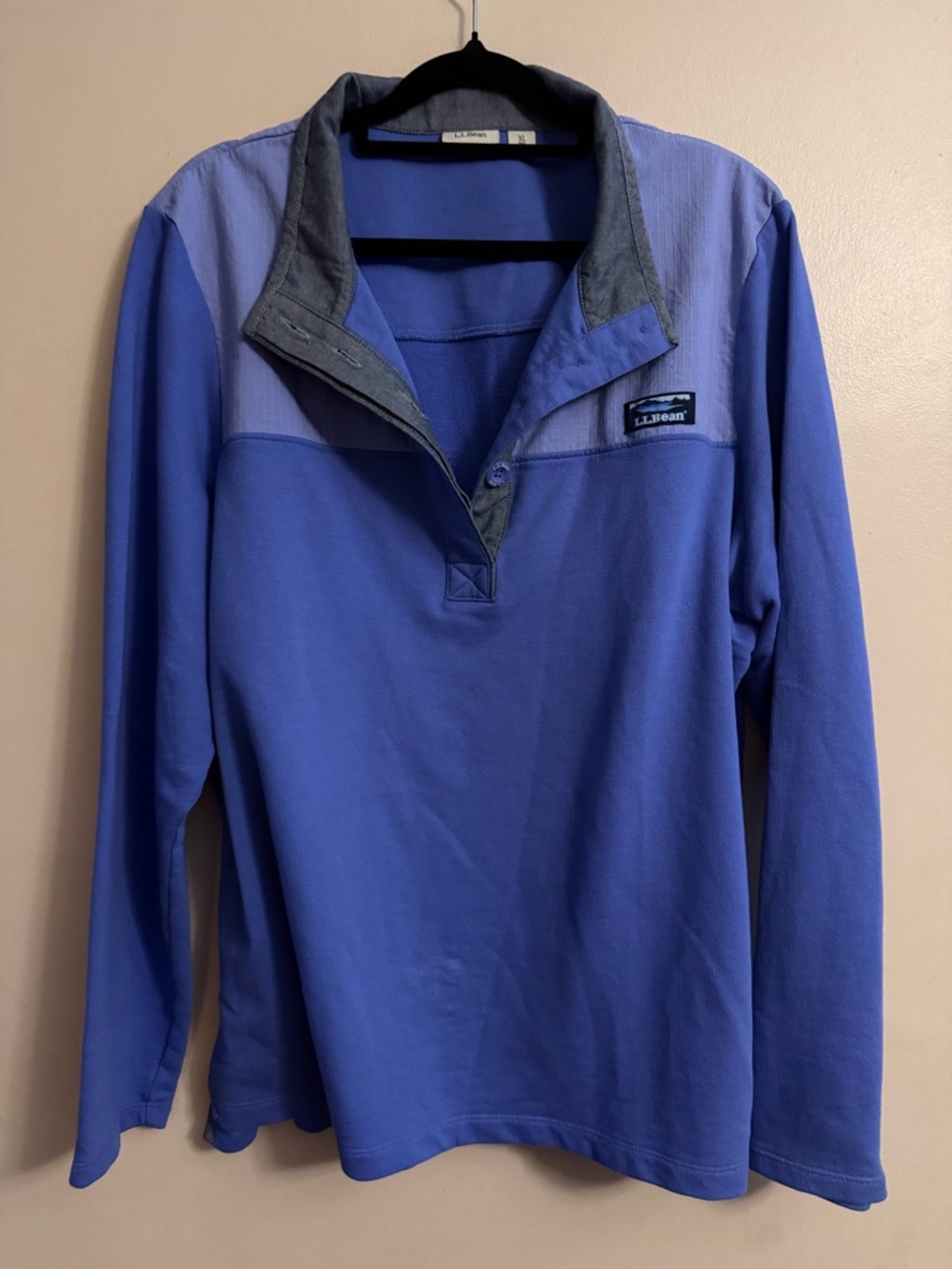 L.L. Bean Periwinkle Blue Cotton Tee